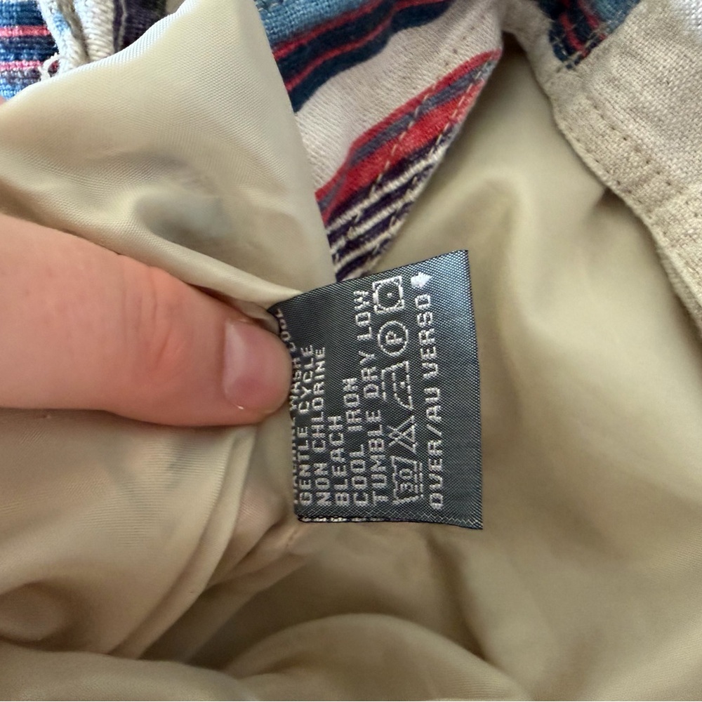 Vintage LizWear Petite Floral Linen Blend Button Down Vest size Small - Picture 5 of 7